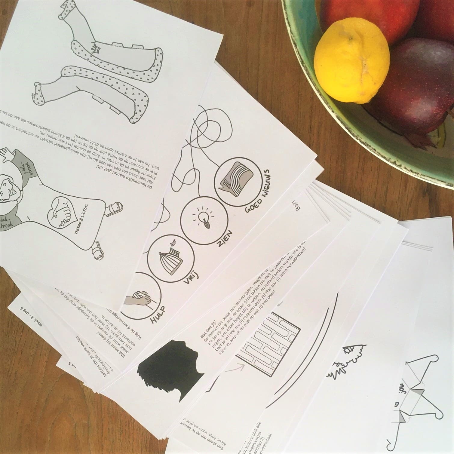 Werkbladen Op weg naar beneden